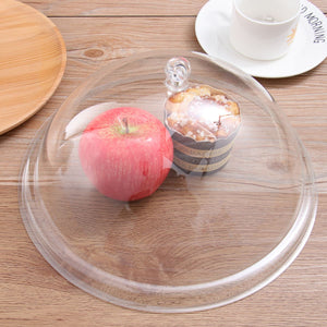 1Pc Acrylic Round Food Cover Durable Food Tent Food Insulation Lid For Home Bread Dessert Dish Transparent (8-Inch 10inch 12inch