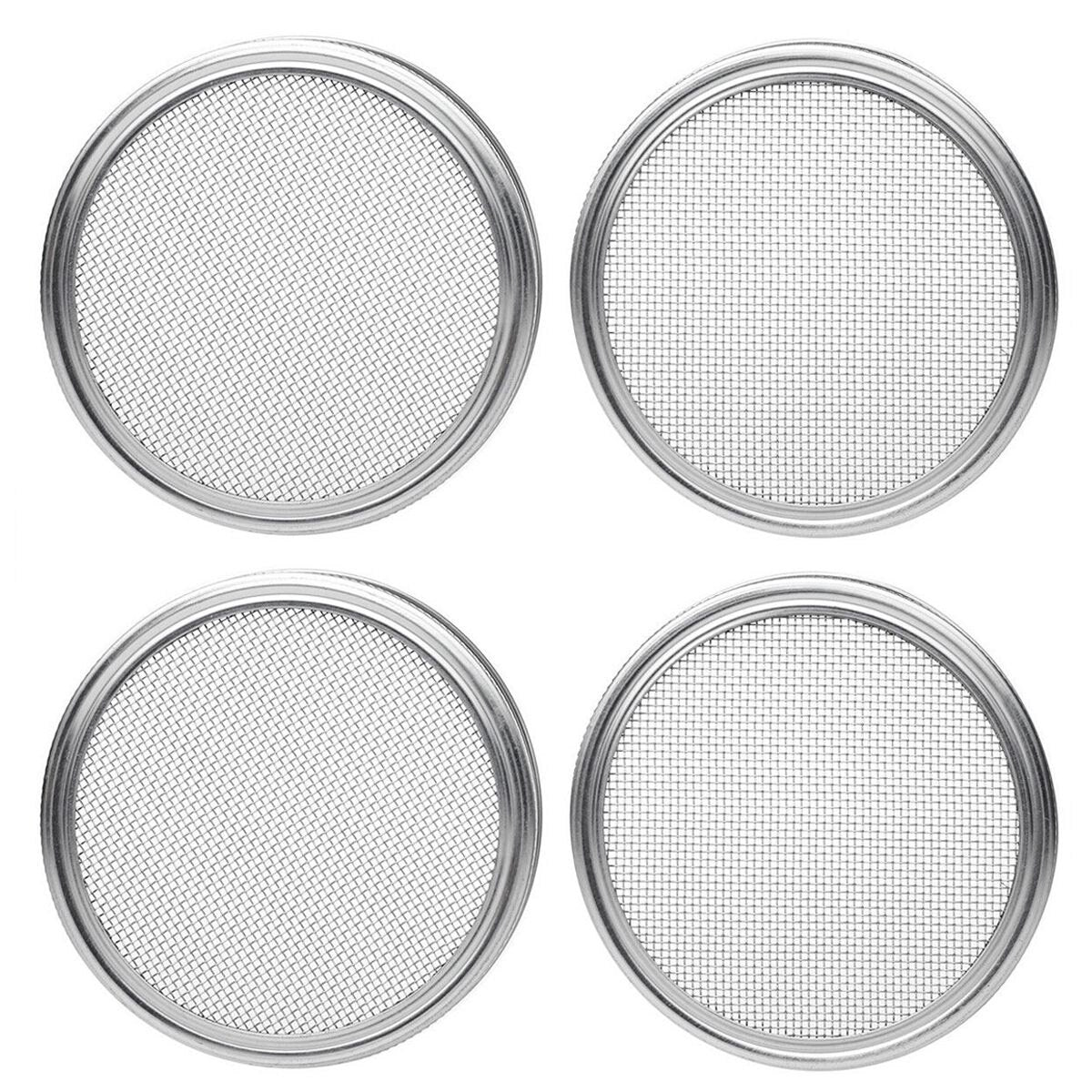 BMBY-Stainless Steel Sprouting Lids for Wide Mouth Mason Jars - Strainer Lid for Canning Jars and Seed Sprouting Screen