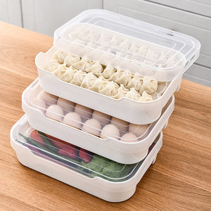 Breathable Egg Box Dumpling Box Refrigerator Finishing Fresh-keeping Box Frozen Dumpling Multilayer Egg Storage Box Drawer Type