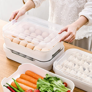 Breathable Egg Box Dumpling Box Refrigerator Finishing Fresh-keeping Box Frozen Dumpling Multilayer Egg Storage Box Drawer Type