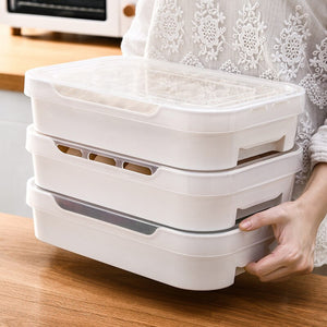 Breathable Egg Box Dumpling Box Refrigerator Finishing Fresh-keeping Box Frozen Dumpling Multilayer Egg Storage Box Drawer Type