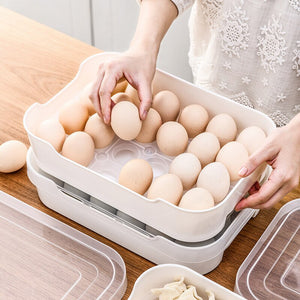 Breathable Egg Box Dumpling Box Refrigerator Finishing Fresh-keeping Box Frozen Dumpling Multilayer Egg Storage Box Drawer Type