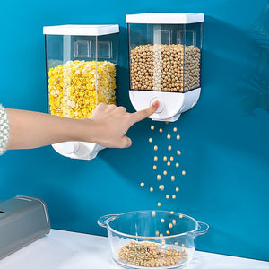 Food cereal Storage Box Easy Press Container Cereal Dispenser Oatmeal Wall Mounted Storage Box Food Storage Container Home Tool