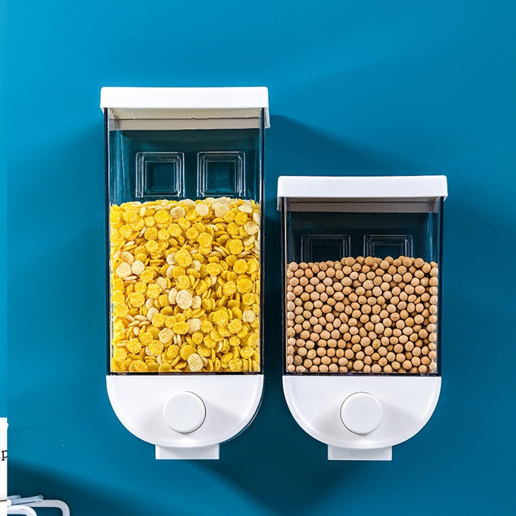 Food cereal Storage Box Easy Press Container Cereal Dispenser Oatmeal Wall Mounted Storage Box Food Storage Container Home Tool