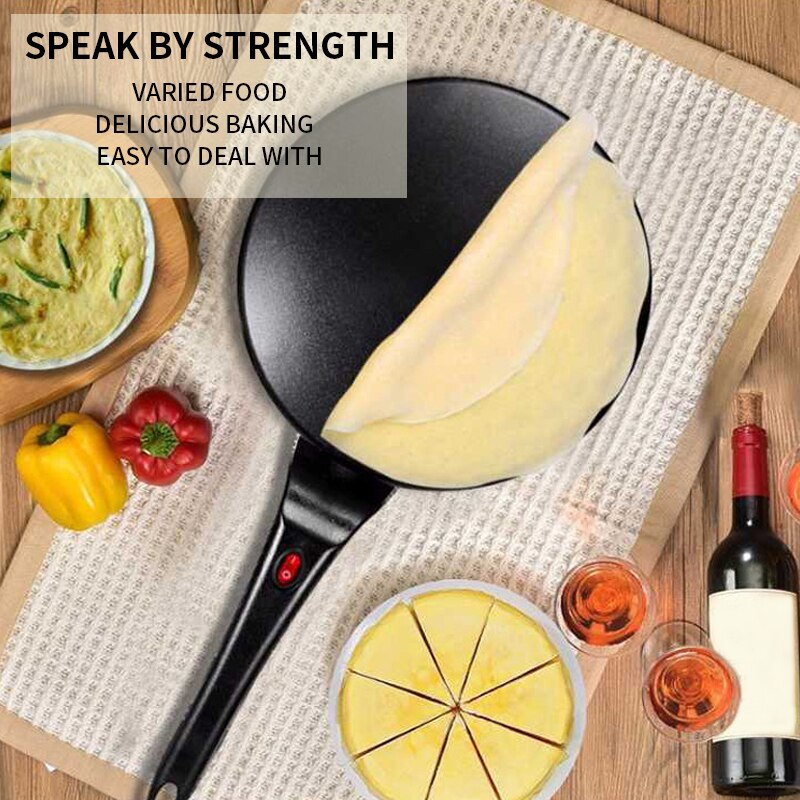 Home 220V Electric Crepe Maker Pizza Pancake Machine Non-Stick Griddle Baking Pan Cake Machine Household Kitchen Cooking Tools