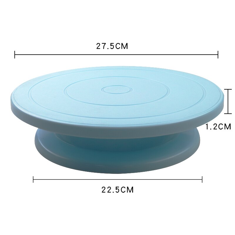 Home Plastic Cake Plate Turntable Rotating Anti-skid Round Cake Stand Cake Decorating Rotary Table Kitchen DIY Pan Baking Tool