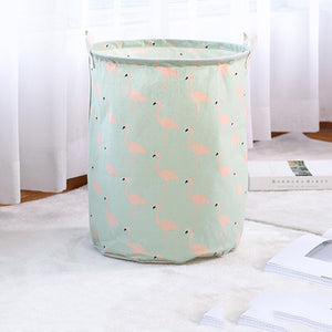 Home Portable Small Household Fabric Laundry Clothes Basket Folding Toy Clothes Put Dirty Clothes Storage Bucket Laundry Basket