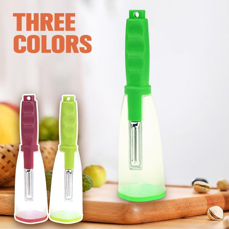 Kitchen Accessories Portable Storage Peeler with Trash Can Fruit and Vegetable Peeler Kitchen Stainless Steel Sharp Fruit Tools