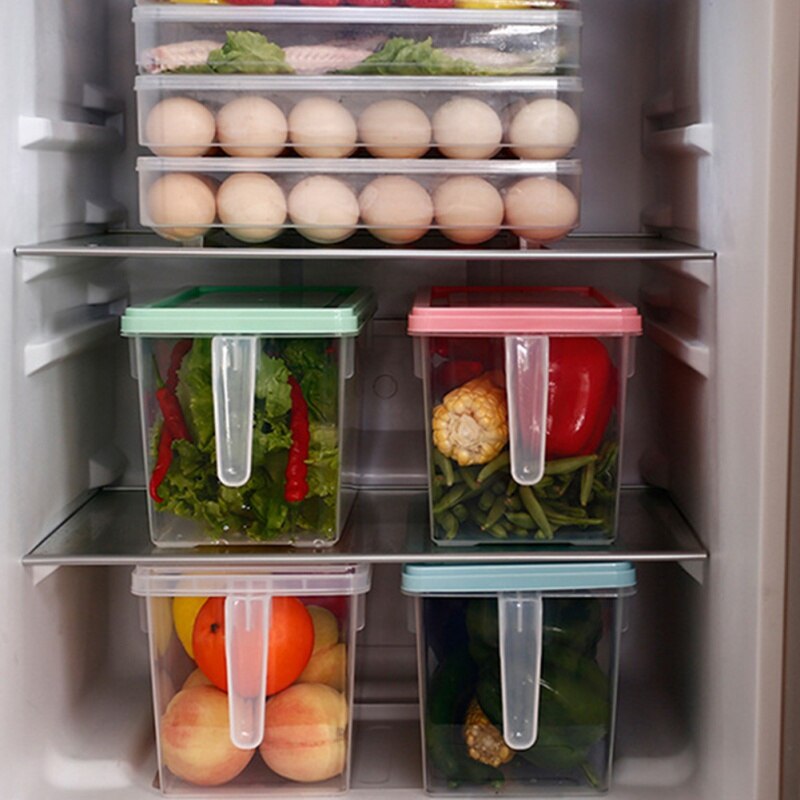 Kitchen Transparent Fresh cover PP Grains Beans Contain Sealed Home Organizer Food Container Refrigerator