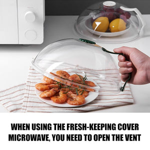 Microwave Splatter Cover  Microwave Cover for Food BPA Free  Microwave Plate Cover Guard Lid with Steam Vents ADW889