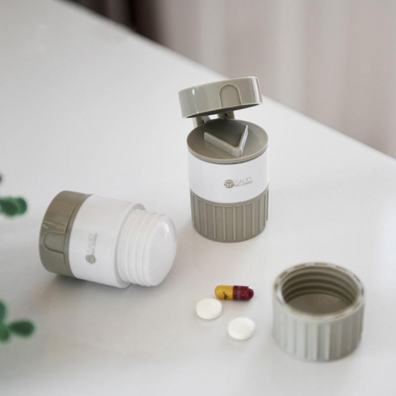 Mini Medicine Crusher Pill Cutter For Tablets 3 In 1 Portable Case Pills Splitter Dispenser Broken Mill Drug Separator