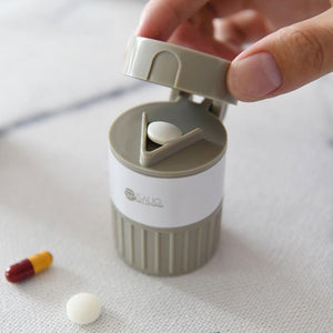 Mini Medicine Crusher Pill Cutter For Tablets 3 In 1 Portable Case Pills Splitter Dispenser Broken Mill Drug Separator