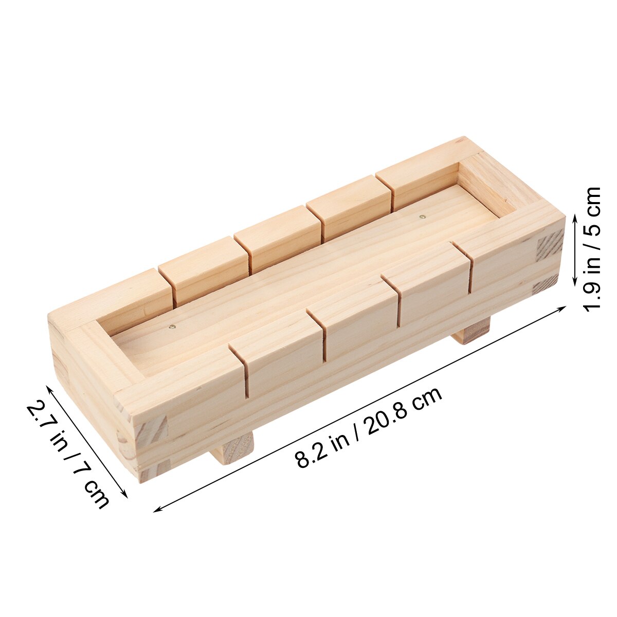 New Wooden Rectangular Sushi Press Mold Box Sushi Making Kit DIY Sushi Rice Roller Molds Sushi Kitchen Making Tools 21x7x5cm