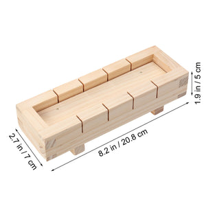 New Wooden Rectangular Sushi Press Mold Box Sushi Making Kit DIY Sushi Rice Roller Molds Sushi Kitchen Making Tools 21x7x5cm