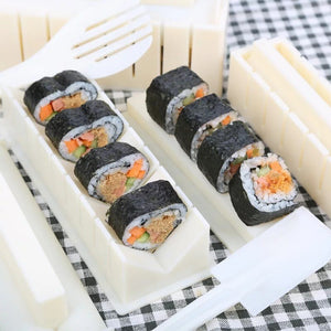 Portable 10pcs/Set Easy To Use DIY Rice Ball Sushi Maker Mold Kitchen Sushi Making Tool Set for Sushi Roll Kitchen Cooking Tool