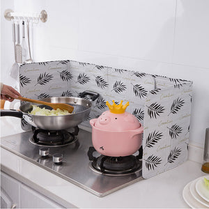 Portable Aluminum Foldable Kitchen Gas Stove Baffle Plate Kitchen Frying Pan Oil Splash Protection Screen Kichen Accessories