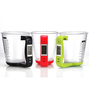 Portable Cup Electronic Measuring Cup Kitchen Scales Digital Beaker Host Weigh Temperature Measurement Cups With LCD Display