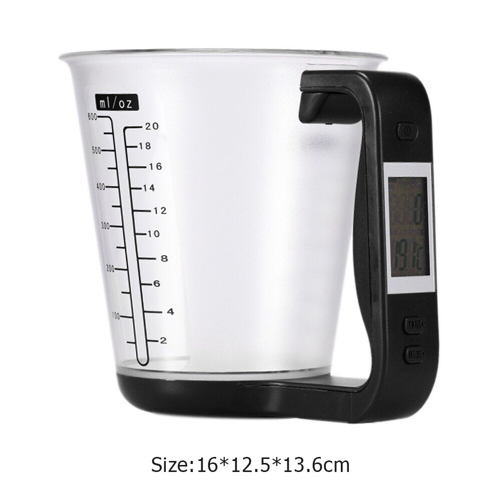 Portable Cup Electronic Measuring Cup Kitchen Scales Digital Beaker Host Weigh Temperature Measurement Cups With LCD Display