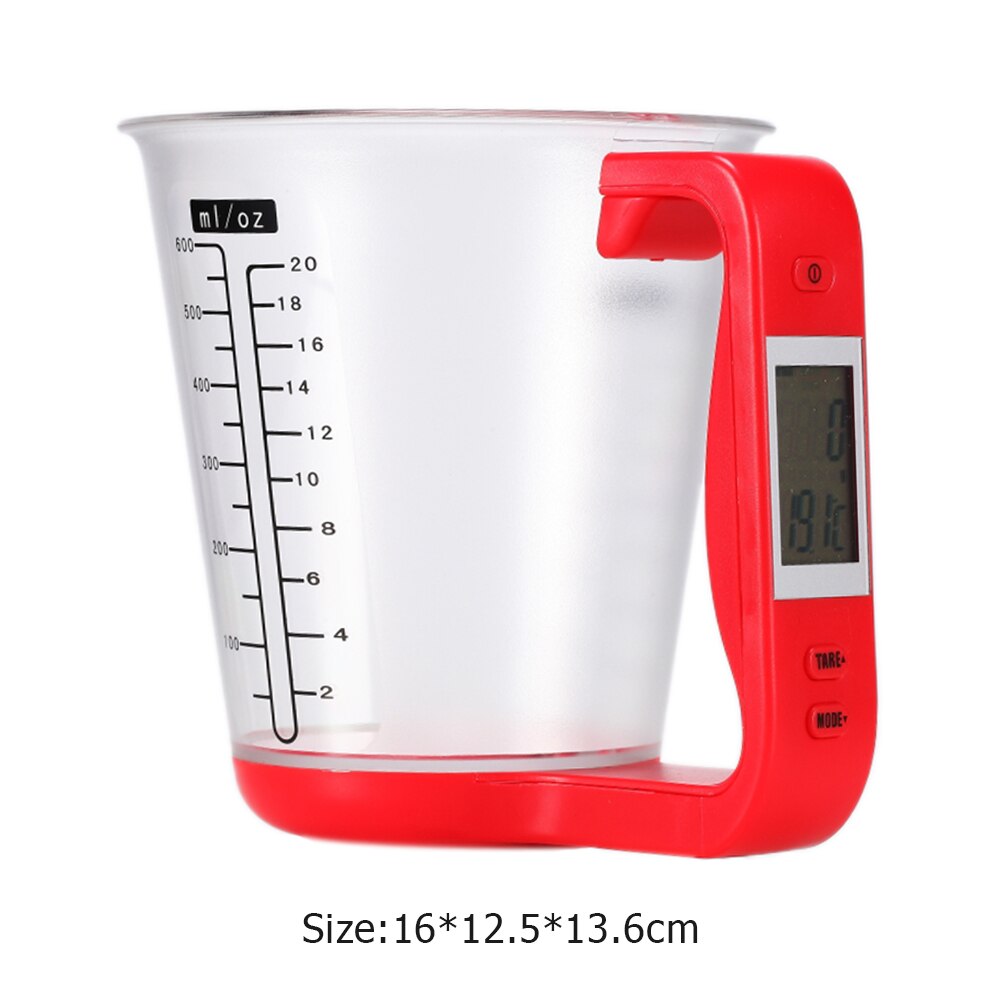 Portable Cup Electronic Measuring Cup Kitchen Scales Digital Beaker Host Weigh Temperature Measurement Cups With LCD Display