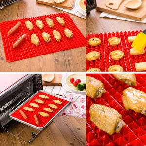 Portable Silicone Baking Mats Pad Pyramid Shape Nonstick BBQ Pan Bakeware Moulds Microwave Oven Baking Tray Sheet Kitchen Tools