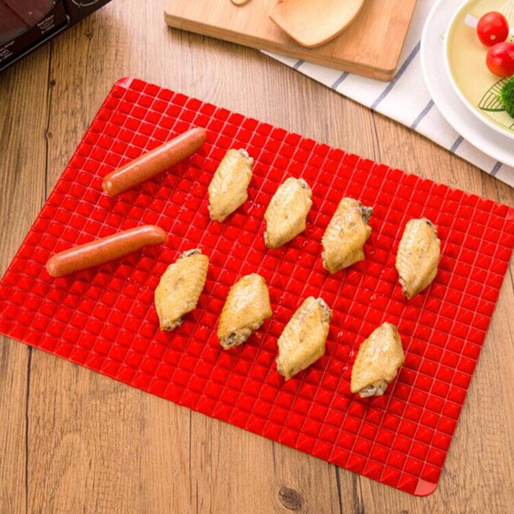 Portable Silicone Baking Mats Pad Pyramid Shape Nonstick BBQ Pan Bakeware Moulds Microwave Oven Baking Tray Sheet Kitchen Tools