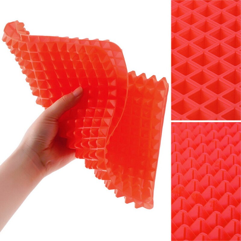 Portable Silicone Baking Mats Pad Pyramid Shape Nonstick BBQ Pan Bakeware Moulds Microwave Oven Baking Tray Sheet Kitchen Tools