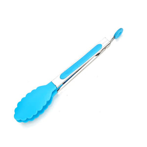 Portable Silicone Food Tong Stainless Steel Kitchen Tongs Silicone Non-slip Cooking Clip Clamp BBQ Salad Tools Grill Accessories