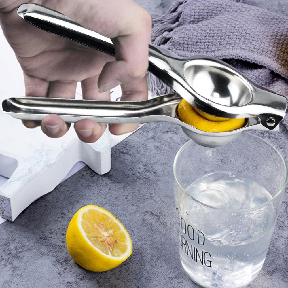 Portable Stainless Steel Lemon Squeezer Kitchen Tools Orange Juicer Fruit Juice Reamers Fast Handle Press Multifunctional Tool