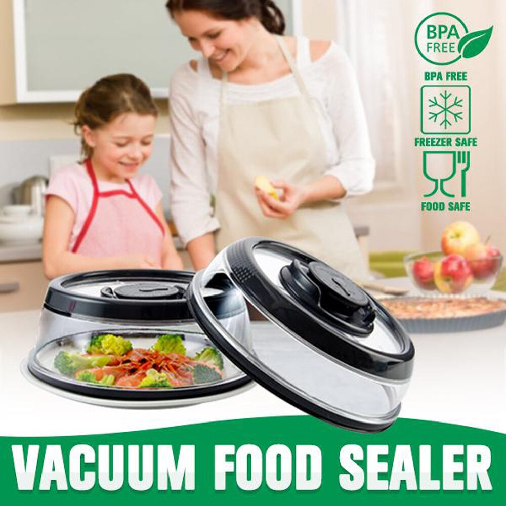 Vacuum Food Sealer Cover Kitchen Instant Vacuum Food Sealer Fresh Cover Refrigerator Dish Covers Topper Dome Kitchen Tool#35